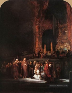 Rembrandt van Rijn œuvres - Le Christ et la femme pris en adultère Rembrandt